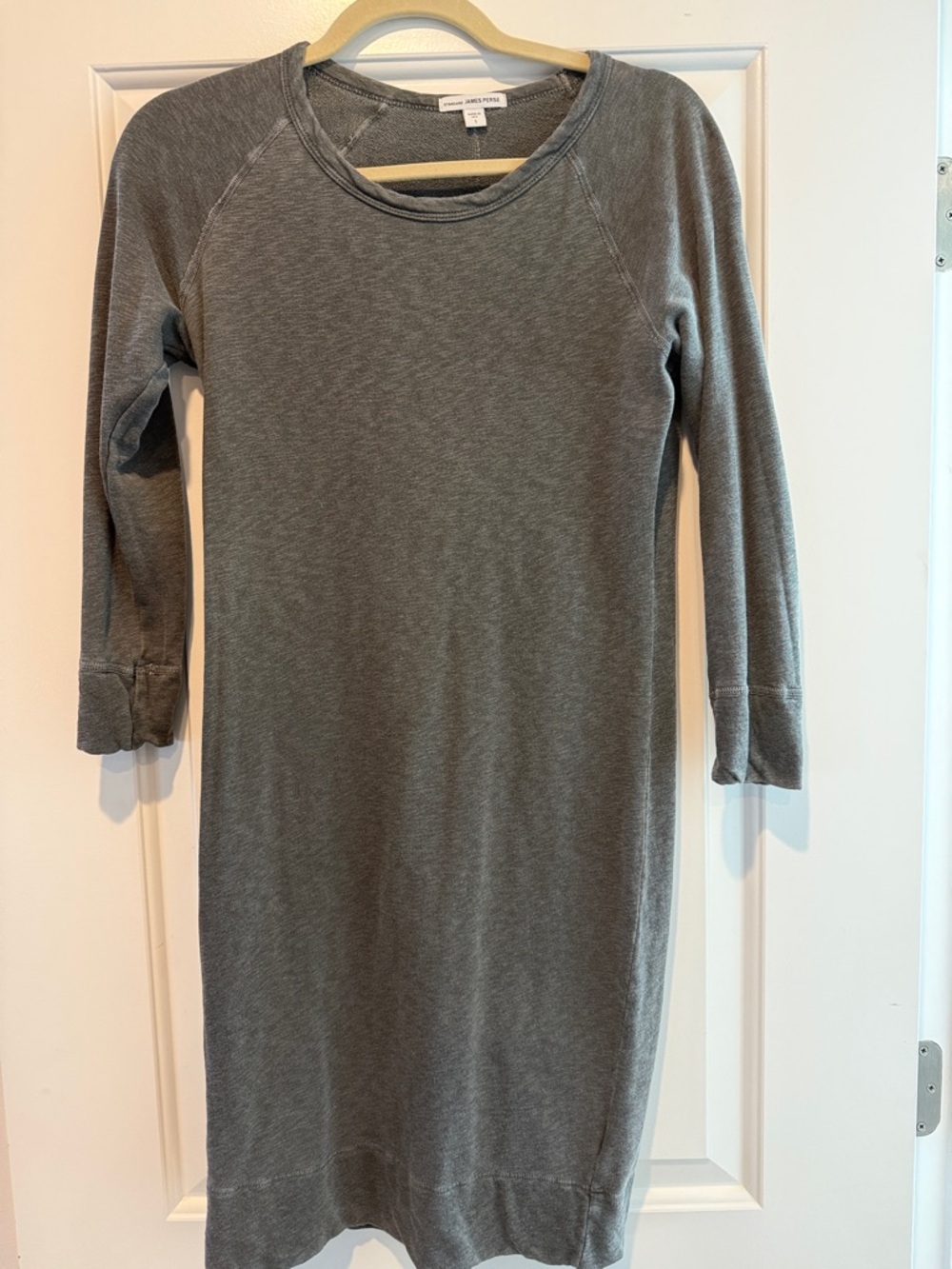 James Perse Heather Gray Crewneck Sweatshirt Top